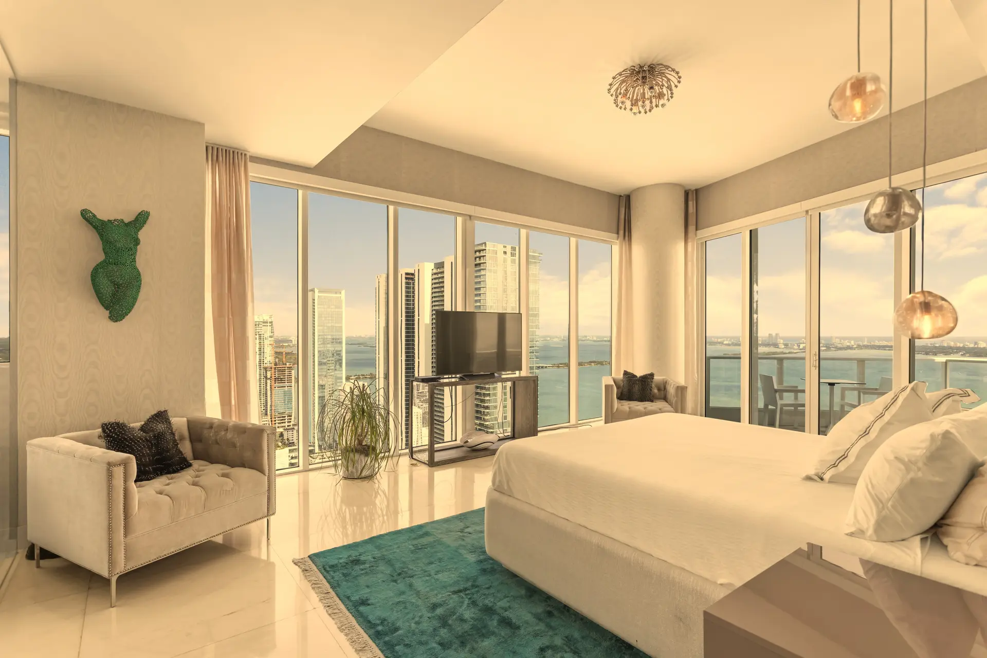 Miami luxury apartment skyline